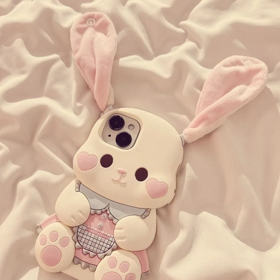 Pink Rabbit iPhone Case - ArtGalleryZen