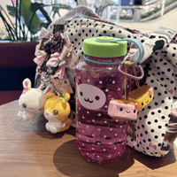Thumbnail for Pink Smiley Polka Dots 1000ml Portable Water Cup - ArtGalleryZen
