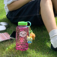 Thumbnail for Pink Smiley Polka Dots 1000ml Portable Water Cup - ArtGalleryZen