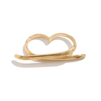 Thumbnail for Punk Exaggerated Long Bar Double Finger Ring - ArtGalleryZen