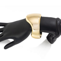 Thumbnail for Punk Irregular Curved Glossy Wide Cuff Bangle Bracelet - ArtGalleryZen