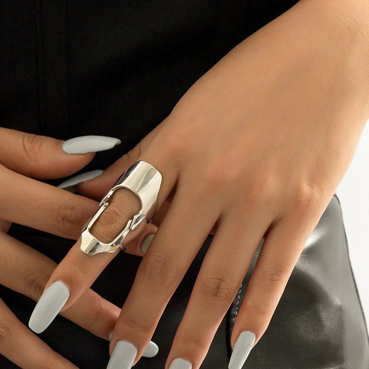 Punk Style Armour Bendable Double Knuckle Ring - ArtGalleryZen