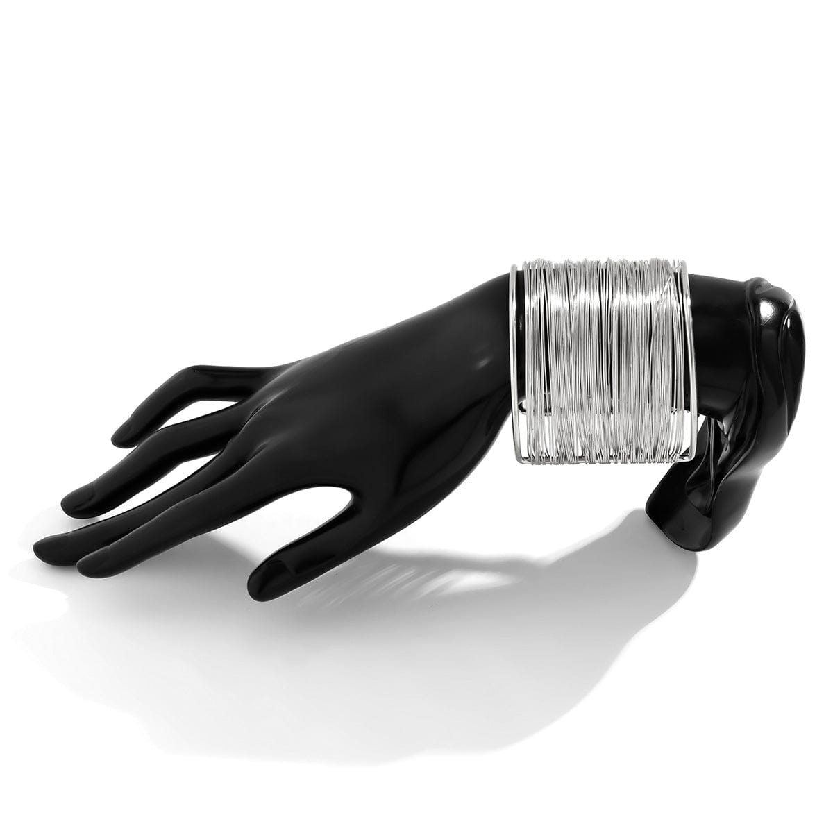 Punk Style Metallic Brushed Wide Cuff Bangle Bracelet - ArtGalleryZen