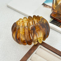 Thumbnail for Retro Chunky Gradient Amber Bangle Bracelet Set - ArtGalleryZen