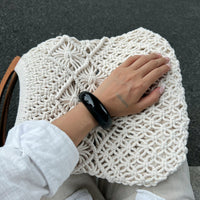 Thumbnail for Retro Glossy Resin Open Bangle Bracelet - ArtGalleryZen