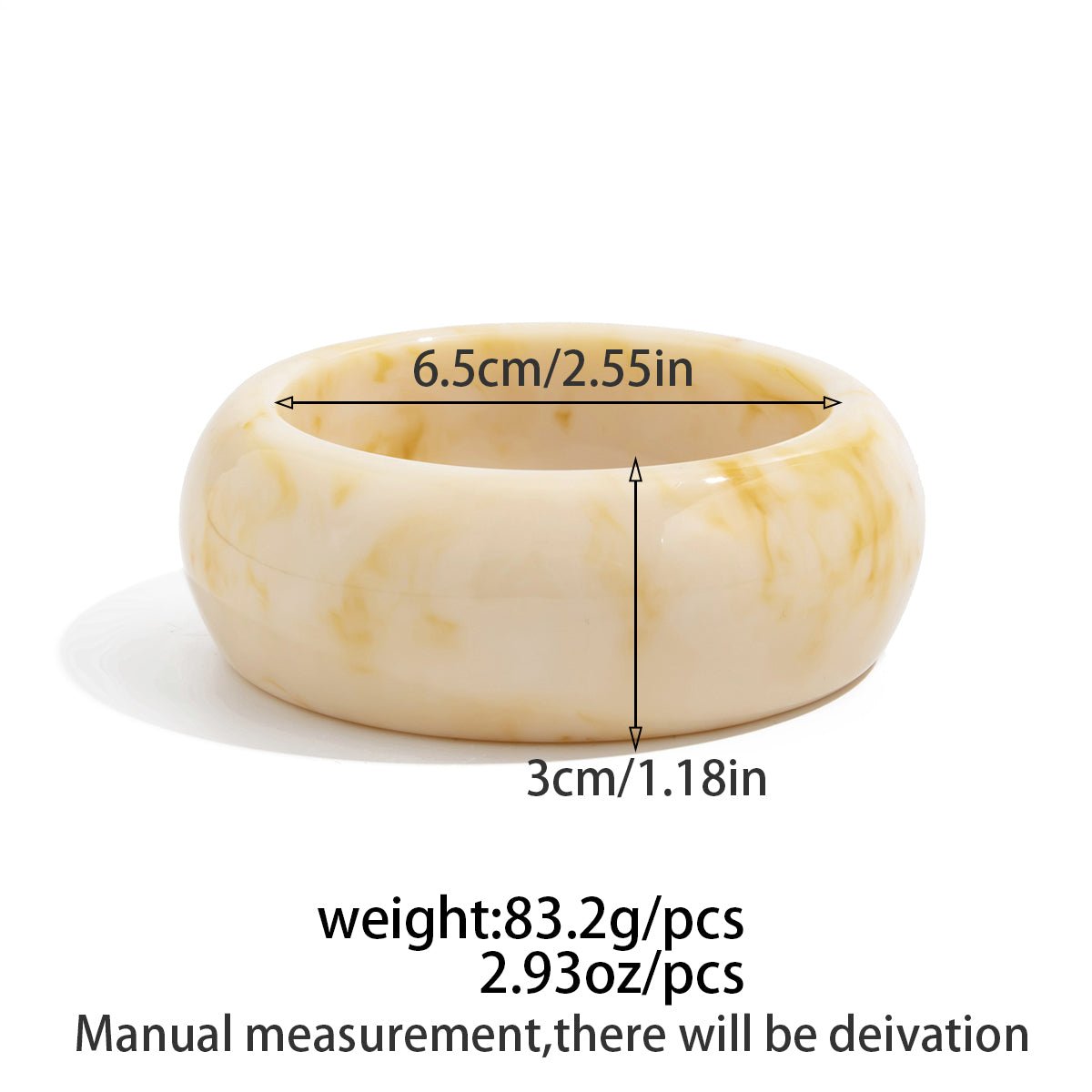 Retro Irregular Resin Bangle Bracelet Set - ArtGalleryZen
