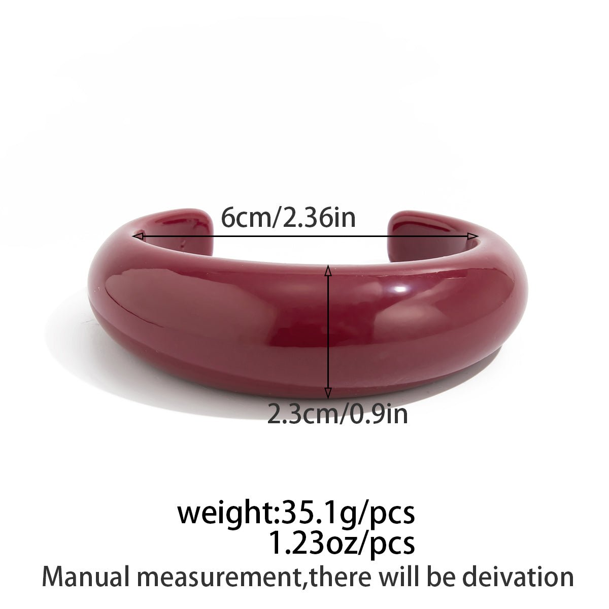 Retro Wine Red Irregular Bangle Bracelet Ring Set - ArtGalleryZen