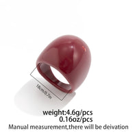 Thumbnail for Retro Wine Red Irregular Bangle Bracelet Ring Set - ArtGalleryZen