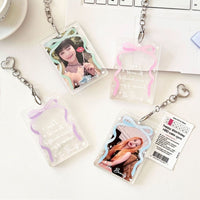 Thumbnail for Ribbon Bowknot Kpop Keychain Acrylic Photocard Holder - ArtGalleryZen