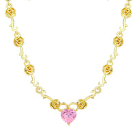 Thumbnail for Rose Heart Pendant Necklace - ArtGalleryZen