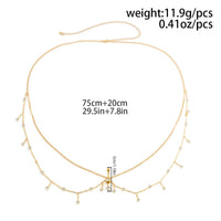 Thumbnail for Shining Layered CZ Inlaid Tassel Navel Piercing Belly Chain - ArtGalleryZen