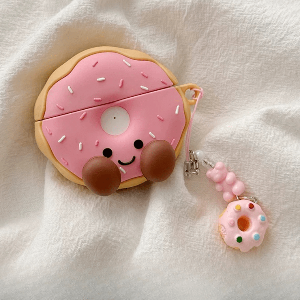 Smile Donut AirPods Earphone Case With Accessories - ArtGalleryZen