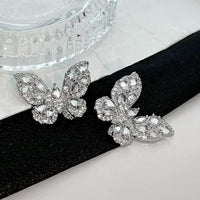 Thumbnail for Sparkling Chunky CZ Inlaid Butterfly Stud Earrings - ArtGalleryZen