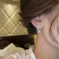 Thumbnail for Sparkling CZ Inlaid Butterfly Waterdrop Dangle Earrings - ArtGalleryZen