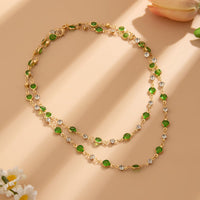 Thumbnail for Sparkling Rhinestone Crystal Long Chain Y Necklace - ArtGalleryZen