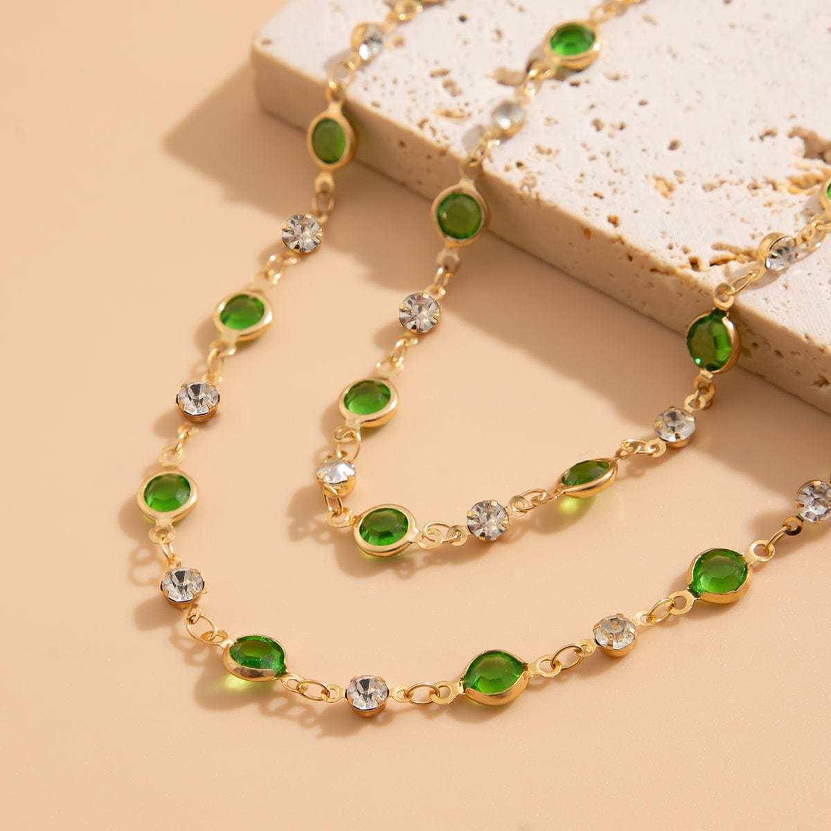 Sparkling Rhinestone Crystal Long Chain Y Necklace - ArtGalleryZen