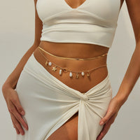 Thumbnail for Stylish 2pcs Pearl Shell Starfish Tassel Waist Chain Set - ArtGalleryZen