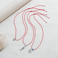 Thumbnail for Stylish 3Pcs Shell Fish Starfish Pendant Jade Cord Necklace Set - ArtGalleryZen