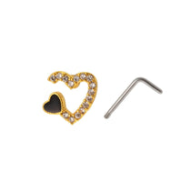 Thumbnail for Stylish Black CZ Inlaid Stainless Steel Butterfly Spider Web Nose Piercing Nose Stud - ArtGalleryZen