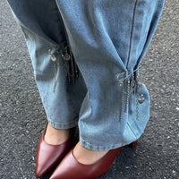 Thumbnail for Stylish Carved Round Disk Heart Tassel Trouser Pin - ArtGalleryZen