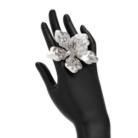 Thumbnail for Stylish Chunky Flower Pendant Necklace Ring - ArtGalleryZen