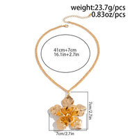 Thumbnail for Stylish Chunky Flower Pendant Necklace Ring - ArtGalleryZen
