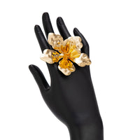 Thumbnail for Stylish Chunky Flower Pendant Necklace Ring - ArtGalleryZen