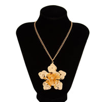 Thumbnail for Stylish Chunky Flower Pendant Necklace Ring - ArtGalleryZen