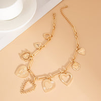 Thumbnail for Stylish Chunky Irregular Heart Tassel Necklace - ArtGalleryZen
