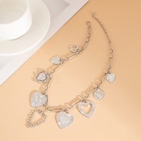 Thumbnail for Stylish Chunky Irregular Heart Tassel Necklace - ArtGalleryZen