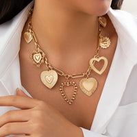 Thumbnail for Stylish Chunky Irregular Heart Tassel Necklace - ArtGalleryZen