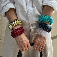 Thumbnail for Stylish Chunky Irregular Resin Bangle Bracelet - ArtGalleryZen