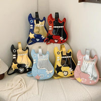 Thumbnail for Stylish Guitar Bass Shape PU Leather Backpack Bag - ArtGalleryZen