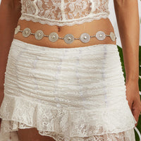 Thumbnail for Stylish Hollow Pattern Round Disk Waist Chain - ArtGalleryZen