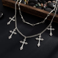 Thumbnail for Stylish Layered Chunky Cross Tassel Trouser Chain - ArtGalleryZen
