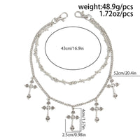 Thumbnail for Stylish Layered Chunky Cross Tassel Trouser Chain - ArtGalleryZen