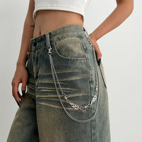 Thumbnail for Stylish Layered Flame Charm Curb Trouser Chain - ArtGalleryZen