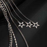 Thumbnail for Stylish Layered Hollow Star Pendant Trouser Chain - ArtGalleryZen