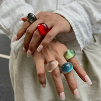 Thumbnail for Stylish Transparent Colorful Resin Ring - ArtGalleryZen
