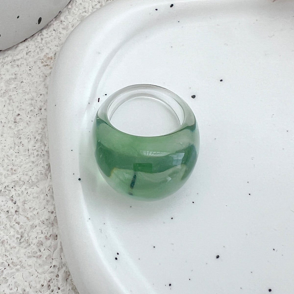 Stylish Transparent Colorful Resin Ring - ArtGalleryZen