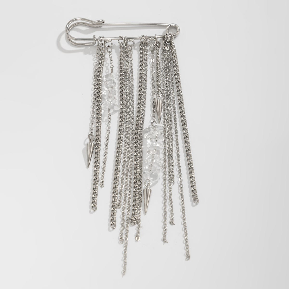Stylish Turquoise Stone Tassel Chain Trouser Pin - ArtGalleryZen