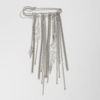 Thumbnail for Stylish Turquoise Stone Tassel Chain Trouser Pin - ArtGalleryZen