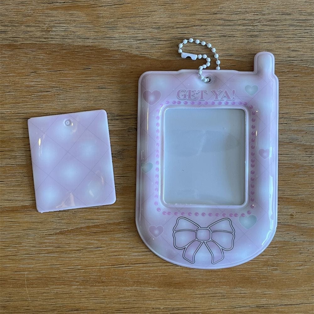 Sugarbunnies Phone Shaped Kpop Keychain Photocard Holder - ArtGalleryZen