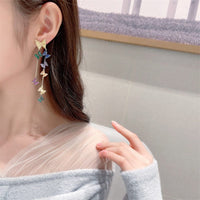 Thumbnail for Swarovski Crystal Butterfly Tassel Earrings - ArtGalleryZen