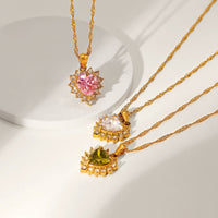 Thumbnail for Swarovski Crystal Heart Pendant Necklace - ArtGalleryZen