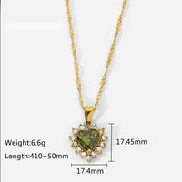 Thumbnail for Swarovski Crystal Heart Pendant Necklace - ArtGalleryZen