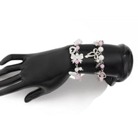 Thumbnail for Sweet 2pcs Bowknot Heart Charm Pearl Crystal Chain Bracelet Set - ArtGalleryZen