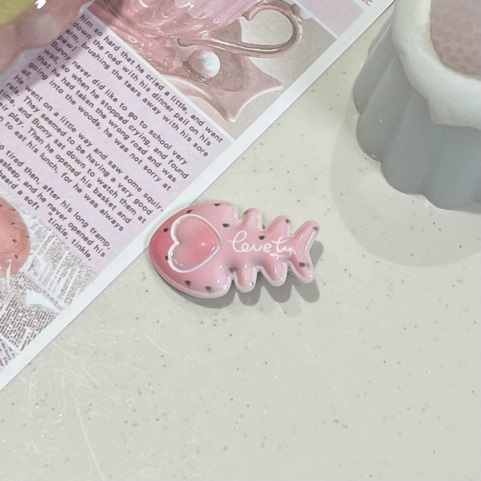 Sweet Bowknot Heart Puppy Cat Fish Resin Hair Clips - ArtGalleryZen
