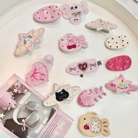 Thumbnail for Sweet Bowknot Heart Puppy Cat Fish Resin Hair Clips - ArtGalleryZen