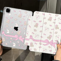 Thumbnail for Sweet Bunny Bear Ribbon Bow iPad Case - ArtGalleryZen